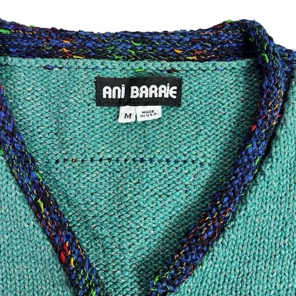 Ani Barrie Women’s Medium Full Zip Sweater Turquoise - Picture 3 of 7